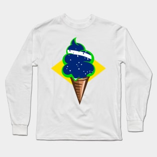 Brazilian flag ice cream Long Sleeve T-Shirt